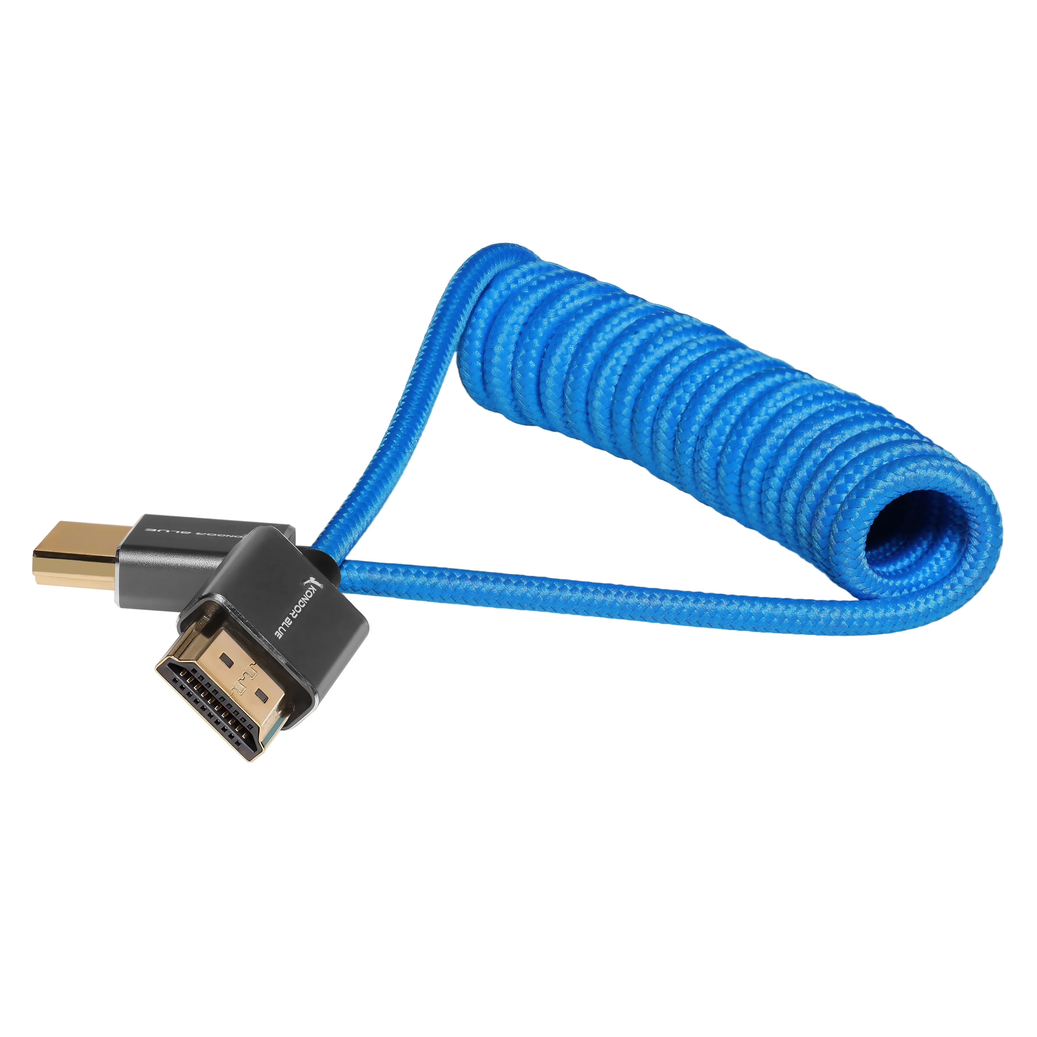 Full HDMI Cable for On-Camera Monitors 12"-24" Braided Coiled - Image 3