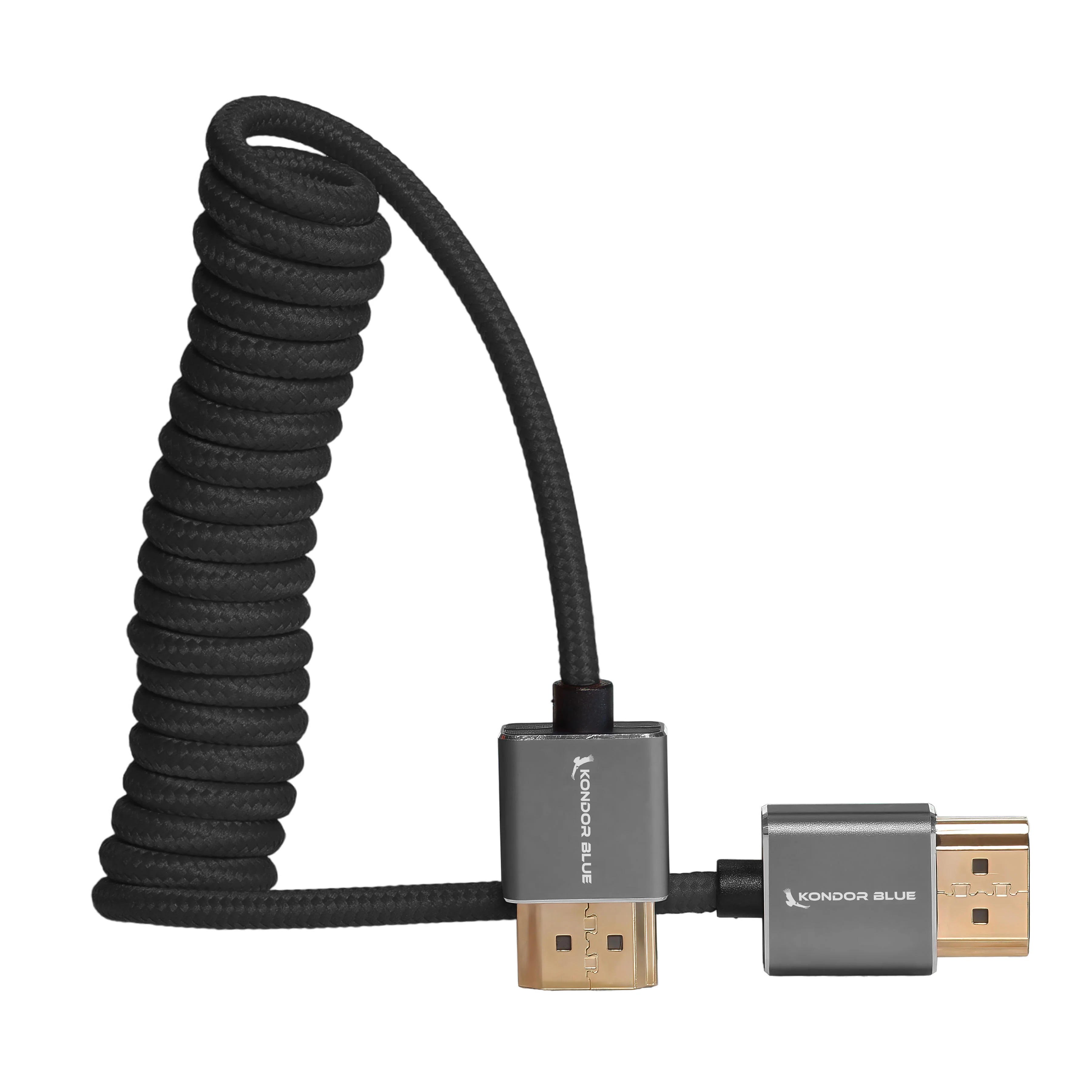 Full HDMI Cable for On-Camera Monitors 12"-24" Braided Coiled - Image 5