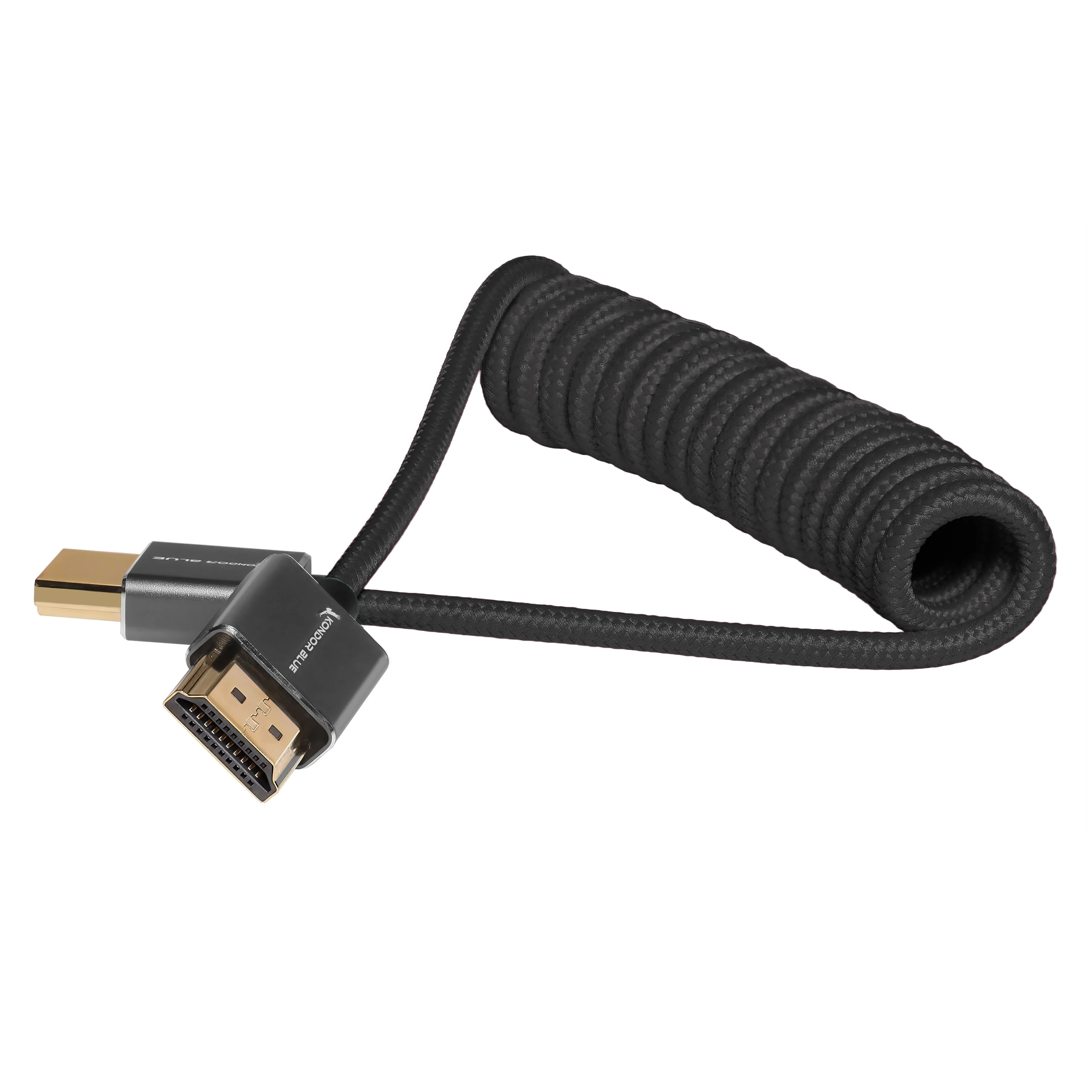Full HDMI Cable for On-Camera Monitors 12"-24" Braided Coiled - Image 6