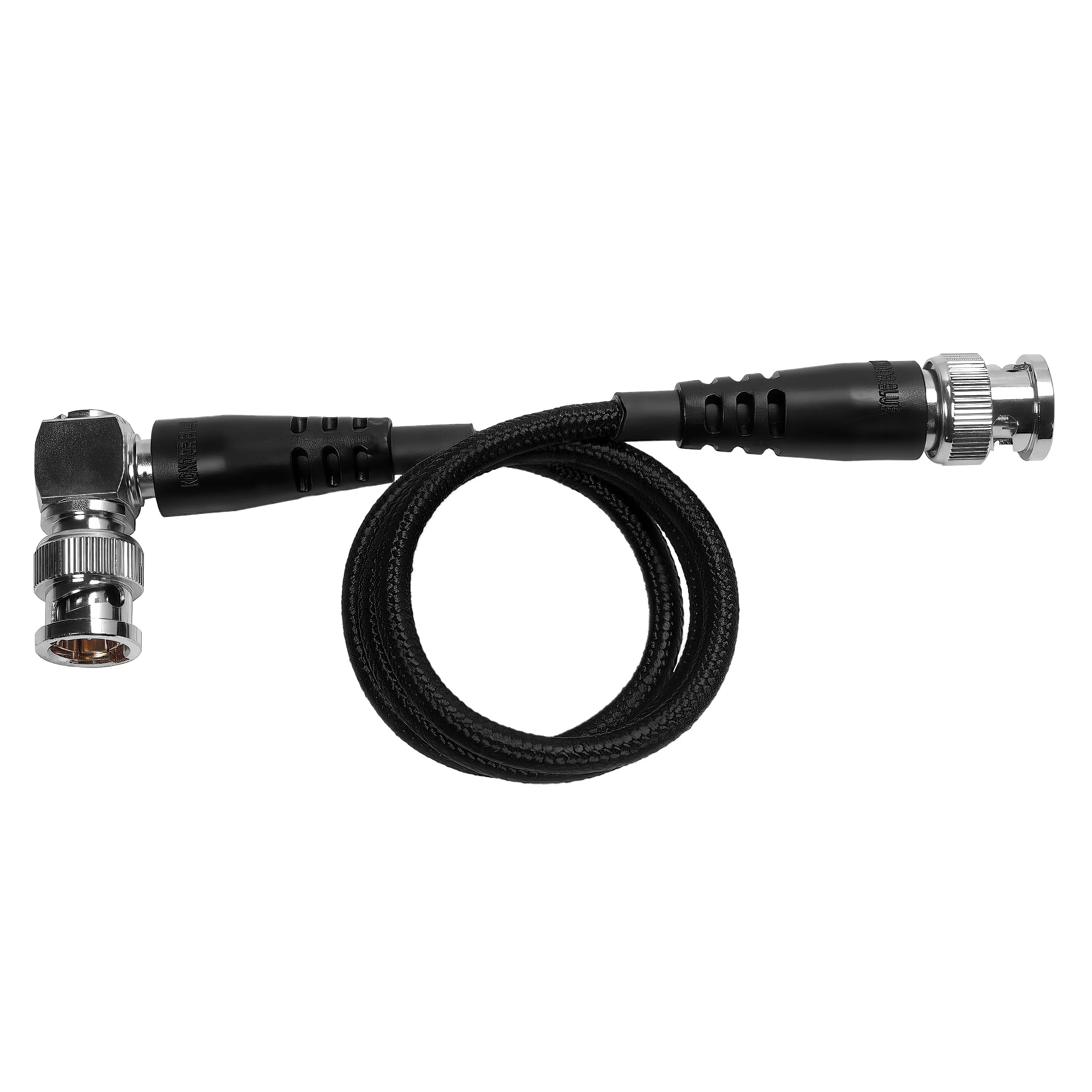 20" 12G SDI Cable with Straight to Right-Angle Connectors for 4K 60p Camera Monitors and Transmitters - Image 3