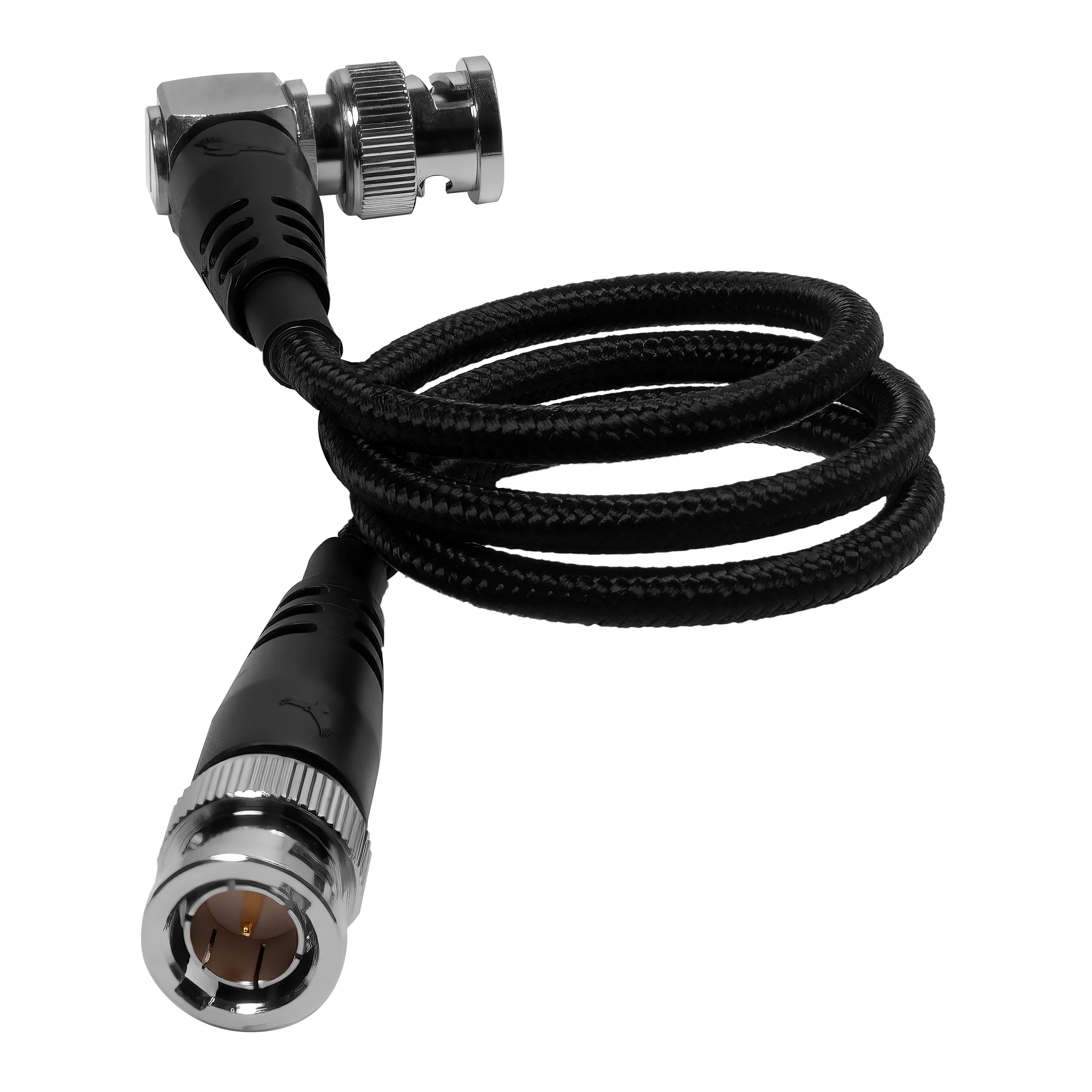 20" 12G SDI Cable with Straight to Right-Angle Connectors for 4K 60p Camera Monitors and Transmitters - Image 4