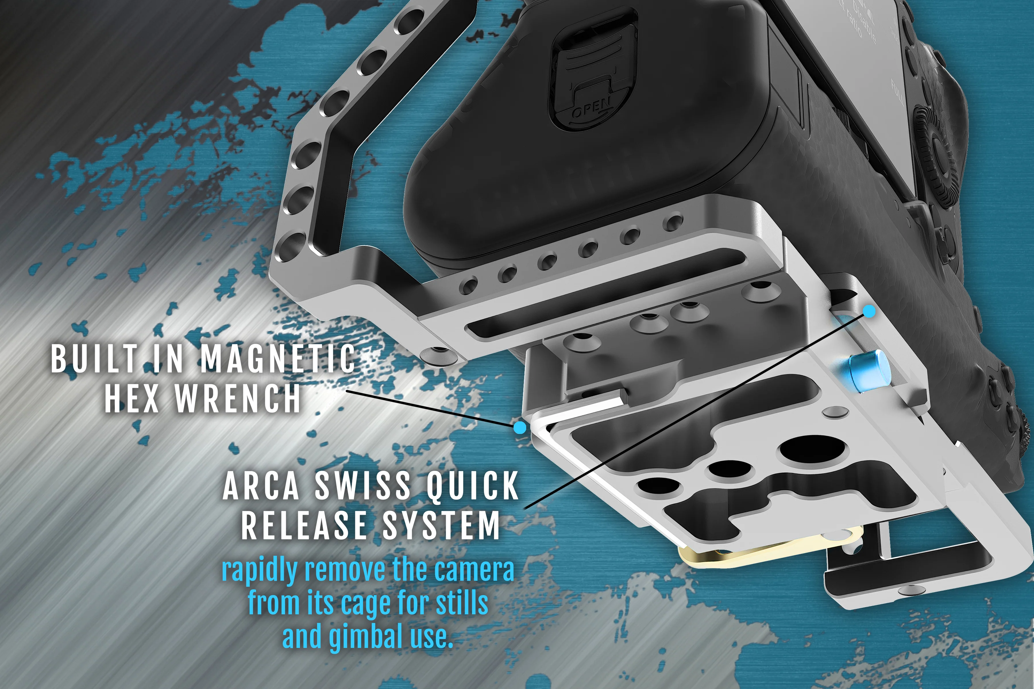 Canon R5/R6/R Arca Battery Grip Cage - Image 12