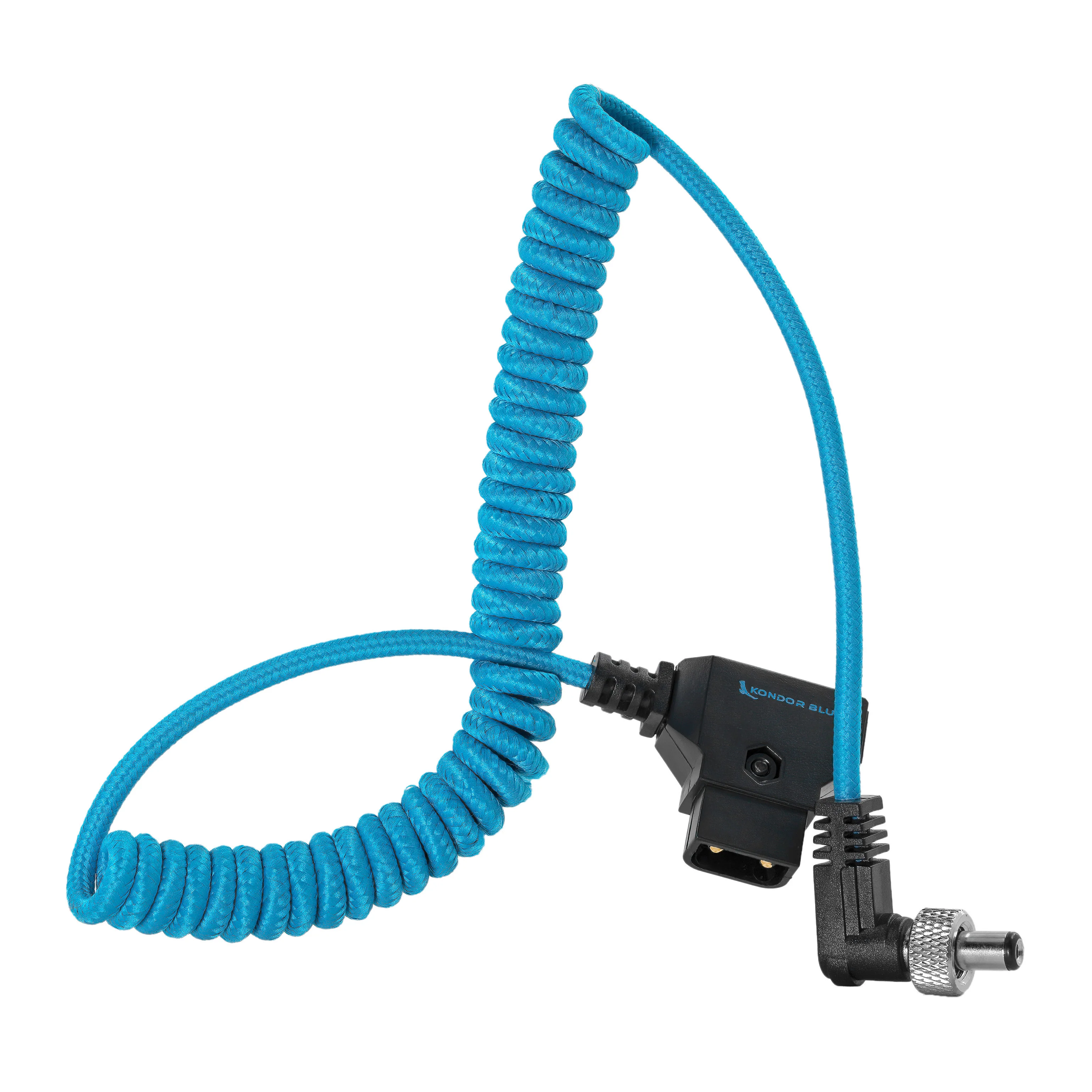 Coiled D-Tap to Locking DC 2.1mm Right Angle Cable - Image 4