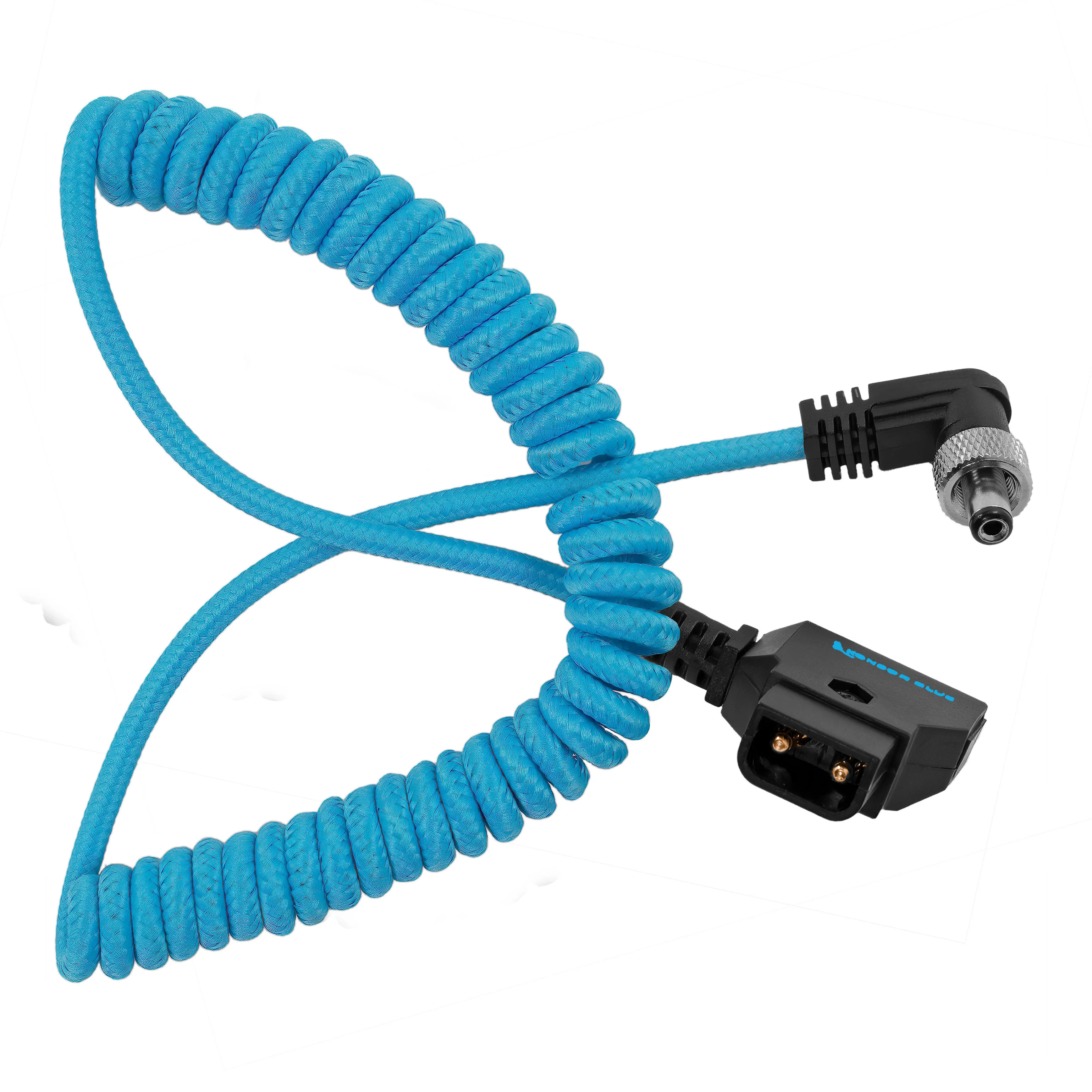 Coiled D-Tap to Locking DC 2.5mm Right Angle Cable (Amaran) - Image 3