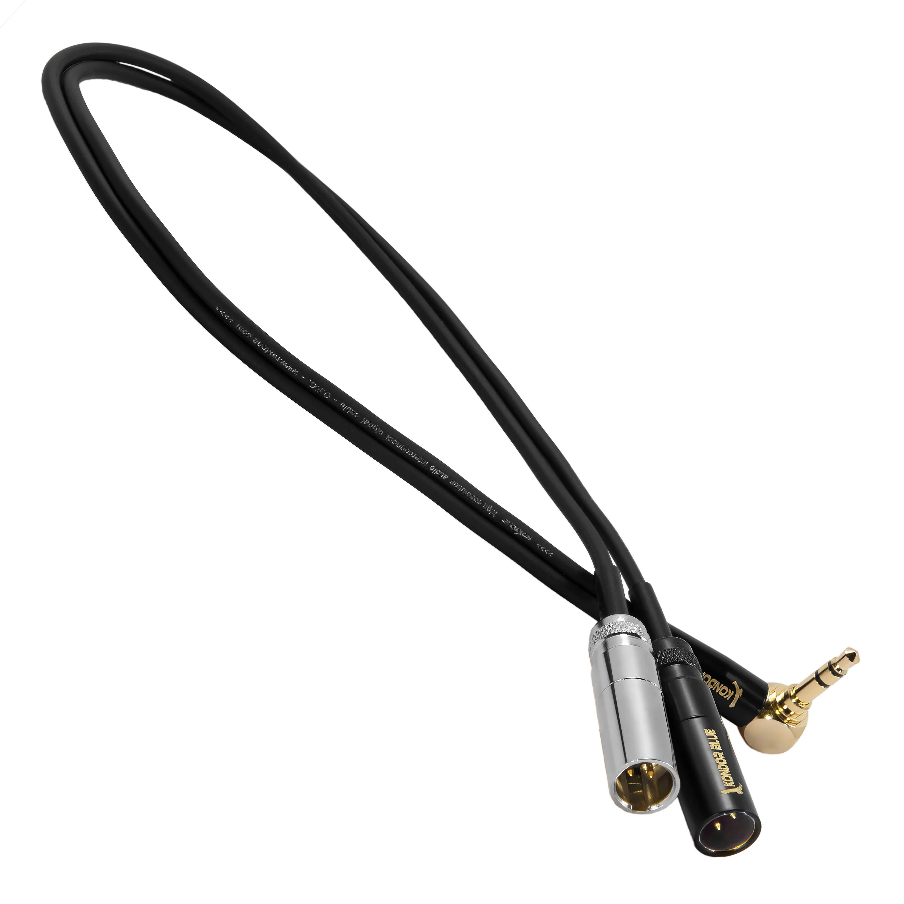 Dual Mini XLR Male to 3.5mm Stereo TRS Right Angle for BMPCC 6K Pro/C70/RODE Wireless Go II - Image 3